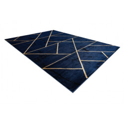 Dywan EMERALD ekskluzywny 1012 glamour, stylowy geometryczny granatowy / złoty 140x190cm