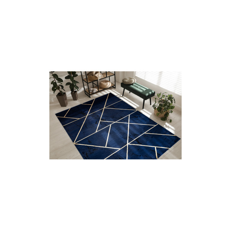 Dywan EMERALD ekskluzywny 1012 glamour, stylowy geometryczny granatowy / złoty 200x290cm Dywan EMERALD ekskluzywny 1012 glamour, stylowy geometryczny granatowy / złoty 200x290cm