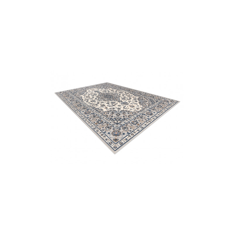 Dywan NAIN Ramka ornament 7335/51935 beż / granat 80x150cm