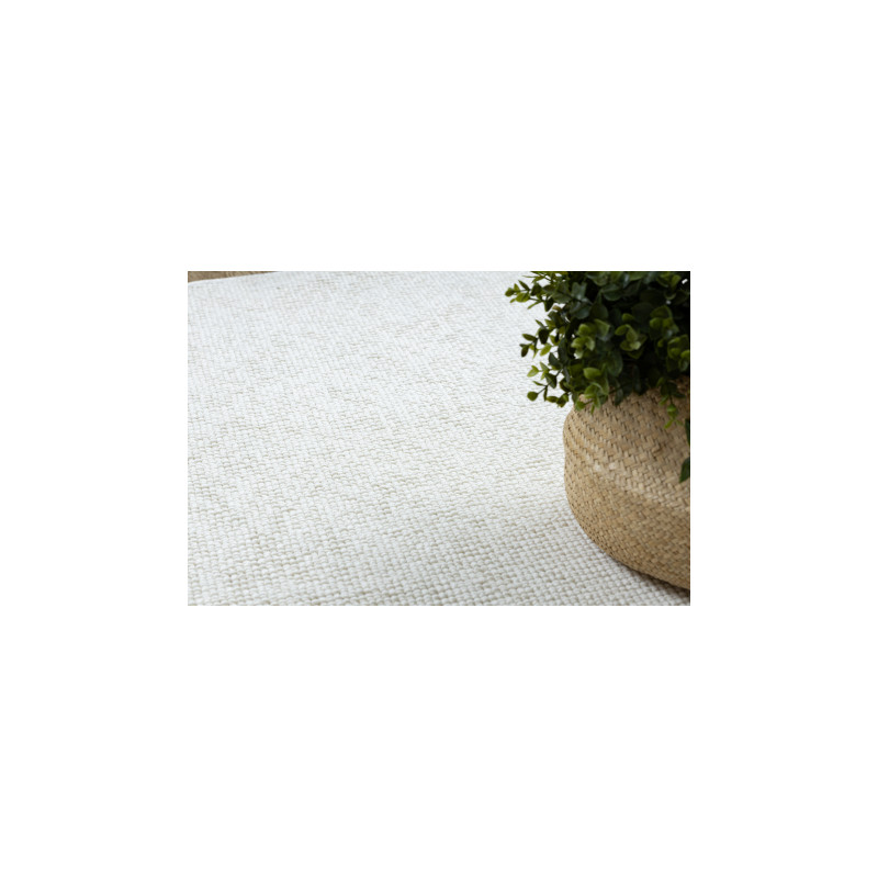Dywan CASABLANCA PLUS koło krem jednolity, pętelkowy koło 80cm