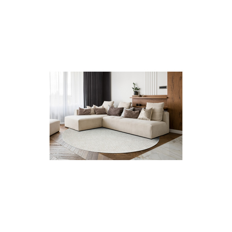 Dywan CASABLANCA PLUS koło krem jednolity, pętelkowy koło 100cm Dywan CASABLANCA PLUS koło krem jednolity, pętelkowy koło 100cm