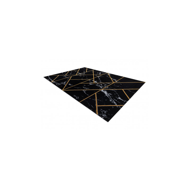 Dywan EMERALD ekskluzywny 2000 glamour, stylowy geometryczny, marmur czarny / złoty 120x170cm