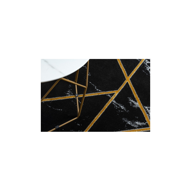 Dywan EMERALD ekskluzywny 2000 glamour, stylowy geometryczny, marmur czarny / złoty 120x170cm