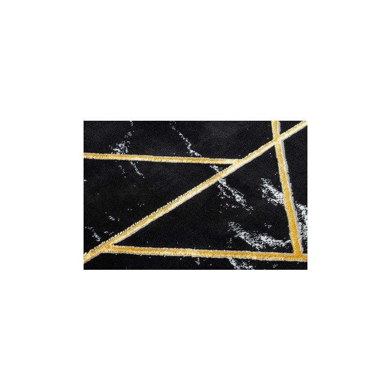 Dywan EMERALD ekskluzywny 2000 glamour, stylowy geometryczny, marmur czarny / złoty 120x170cm