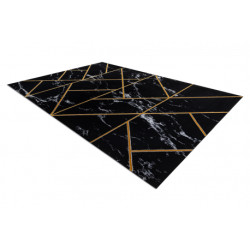 Dywan EMERALD ekskluzywny 2000 glamour, stylowy geometryczny, marmur czarny / złoty 240x330cm