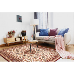 Dywan NAIN Ornament, ramka 0001/00001 beż / bordo 120x170cm
