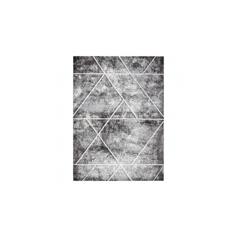 Dywan MATEO 8031/644 Nowoczesny, geometryczny, trójkąty - strukturalny szary 280x370cm