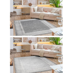 Dywan MATEO 8033/644 Nowoczesny, grecki, ramka - strukturalny szary 140x190cm