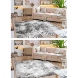 Dywan MATEO 8035/644 Nowoczesny liście palmy - strukturalny szary 120x170cm Dywan MATEO 8035/644 Nowoczesny liście palmy - strukturalny szary 120x170cm