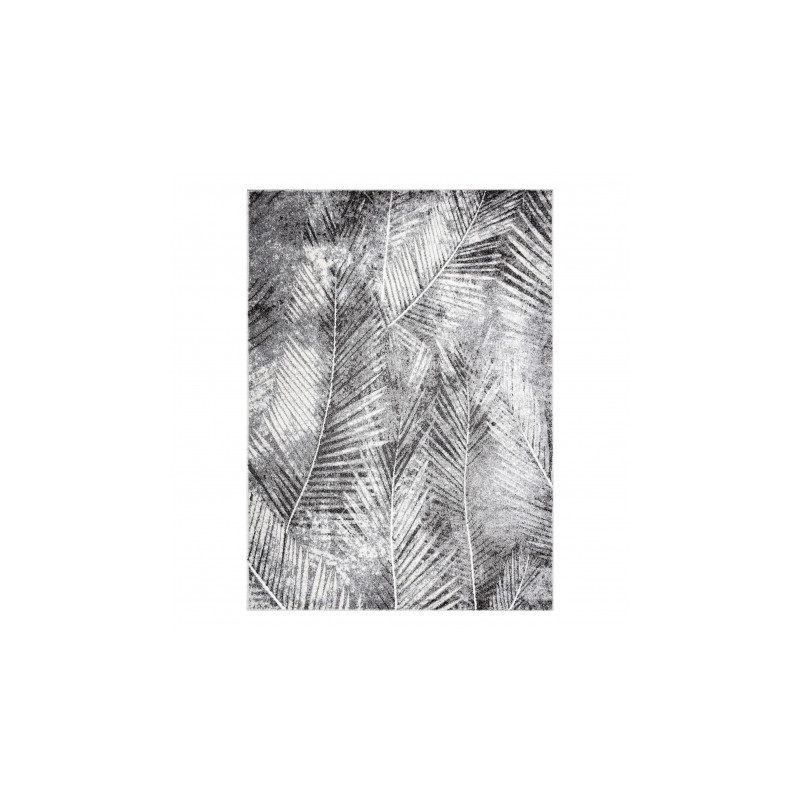 Dywan MATEO 8035/644 Nowoczesny liście palmy - strukturalny szary 140x190cm