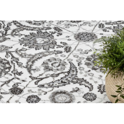 Dywan MATEO 8037/644 Nowoczesny ramka, kwiaty - strukturalny szary 120x170cm