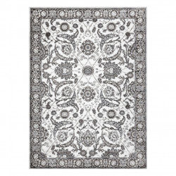 Dywan MATEO 8037/644 Nowoczesny ramka, kwiaty - strukturalny szary 280x370cm