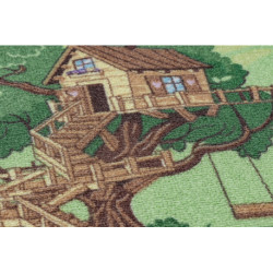 DYWAN REBEL ROADS Candy Town 27 dla dzieci antypoślizgowy - różowy / zielony  95x133cm