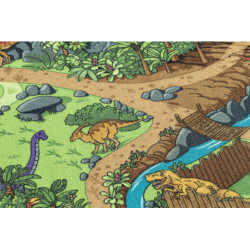 DYWAN REBEL ROADS Dino World 29 Dinozaury, dla dzieci antypoślizgowy - szary / zielony 95x200cm DYWAN REBEL ROADS Dino World 29 Dinozaury, dla dzieci antypoślizgowy - szary / zielony 95x200cm
