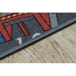 DYWAN REBEL ROADS Town life 97 Duże miasto, ulice dla dzieci antypoślizgowy - szary 95x133cm