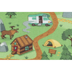 DYWAN REBEL ROADS Wild life 90 Las, zwierzęta dla dzieci antypoślizgowy - zielony 95x200cm DYWAN REBEL ROADS Wild life 90 Las, zwierzęta dla dzieci antypoślizgowy - zielony 95x200cm