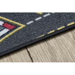 DYWAN REBEL ROADS Racers 97 Uliczki, samochody dzieci antypoślizgowy - szary 140x200cm