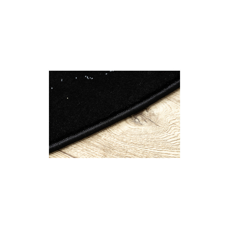 Dywan EMERALD ekskluzywny 2000 koło - glamour, stylowy marmur, geometryczny czarny / złoty koło 200cm