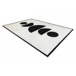 Dywan MODE 8598 geometryczny krem / czarny 80x150cm