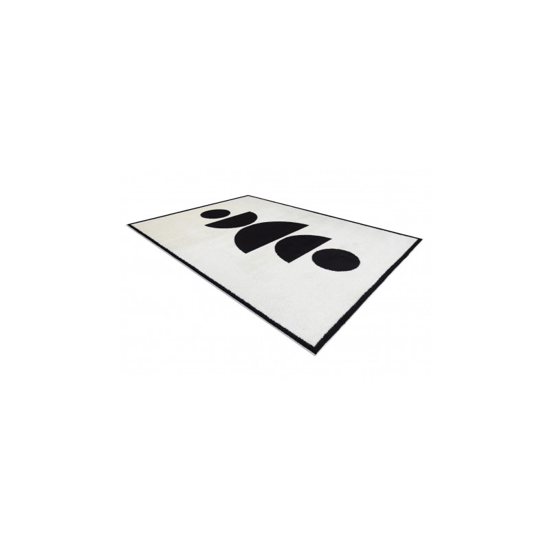 Dywan MODE 8598 geometryczny krem / czarny 80x150cm