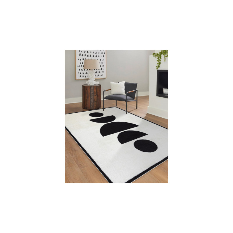 Dywan MODE 8598 geometryczny krem / czarny 240x330cm