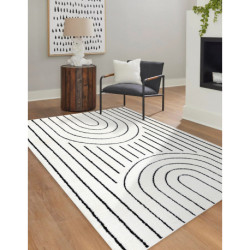 Dywan MODE 8494 geometryczny krem / czarny 120x170cm Dywan MODE 8494 geometryczny krem / czarny 120x170cm