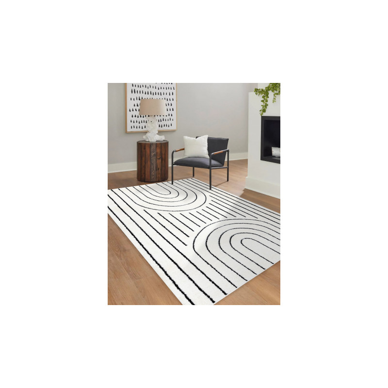Dywan MODE 8494 geometryczny krem / czarny 160x220cm Dywan MODE 8494 geometryczny krem / czarny 160x220cm