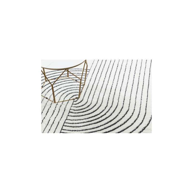 Dywan MODE 8587 geometryczny krem / czarny 80x150cm Dywan MODE 8587 geometryczny krem / czarny 80x150cm