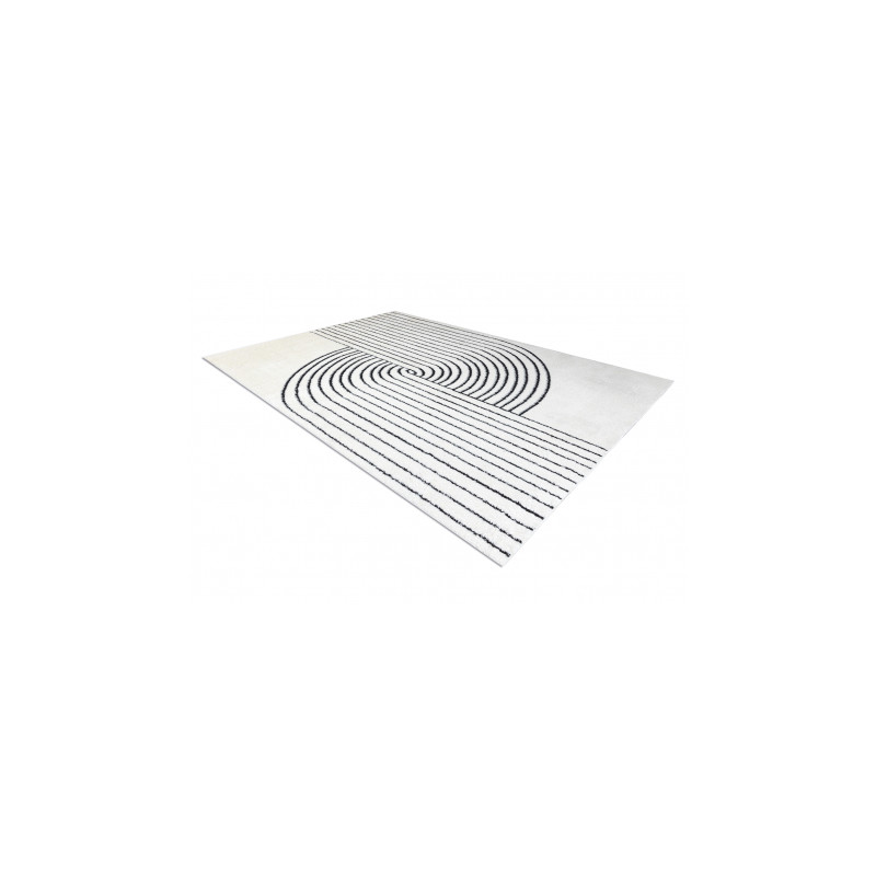 Dywan MODE 8587 geometryczny krem / czarny 120x170cm