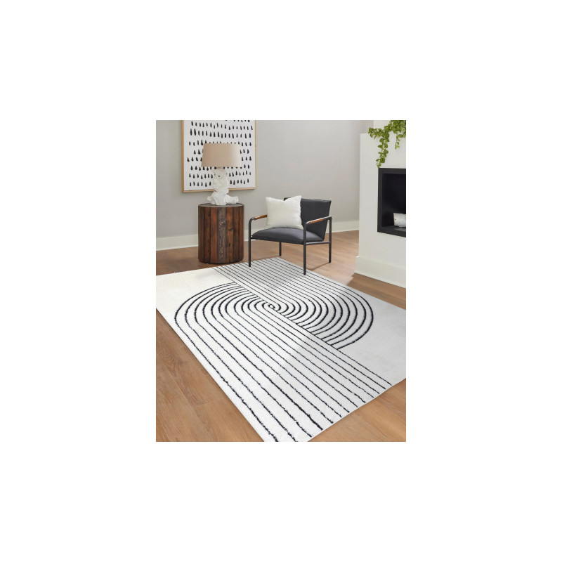 Dywan MODE 8587 geometryczny krem / czarny 140x190cm Dywan MODE 8587 geometryczny krem / czarny 140x190cm