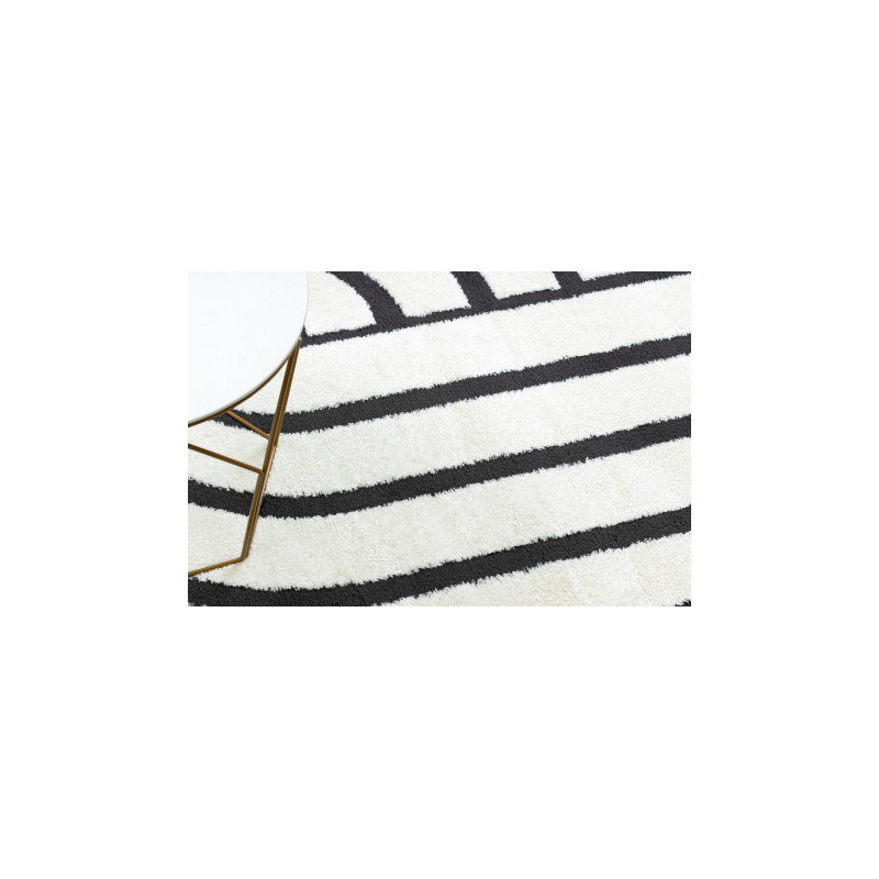 Dywan MODE 8631 geometryczny krem / czarny 80x150cm
