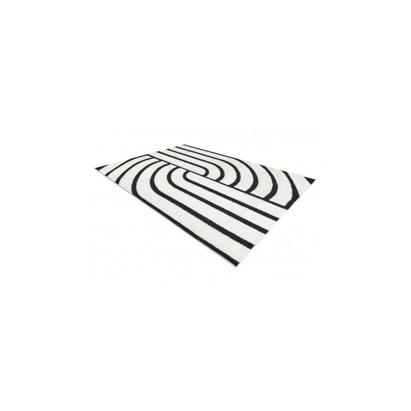 Dywan MODE 8631 geometryczny krem / czarny 240x330cm