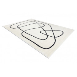 Dywan MODE 8377 abstrakcja krem / czarny 80x150cm