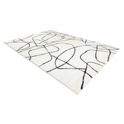 Dywan MODE 8522 abstrakcja krem / czarny 80x150cm