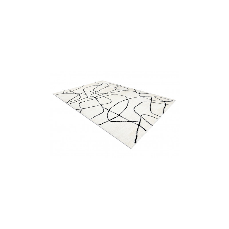 Dywan MODE 8522 abstrakcja krem / czarny 160x220cm
