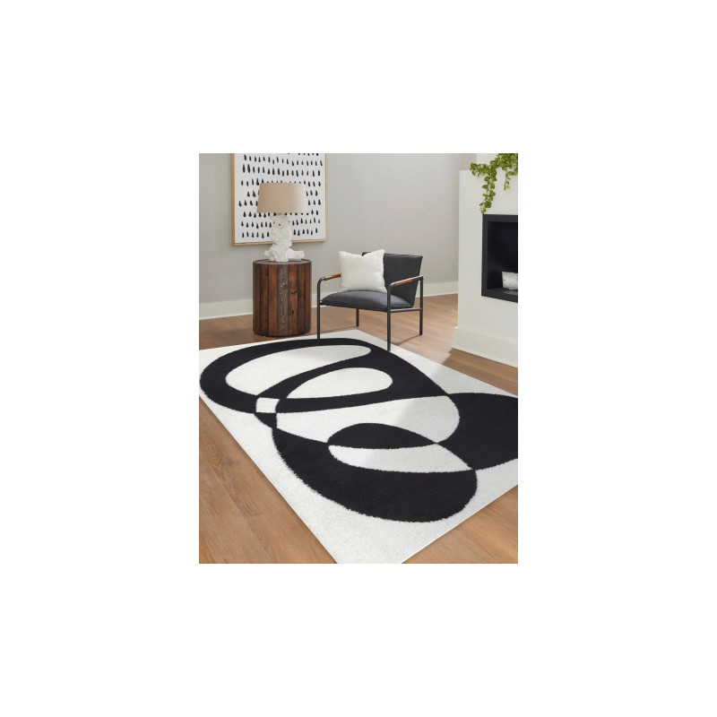 Dywan MODE 8531 abstrakcja krem / czarny 240x330cm