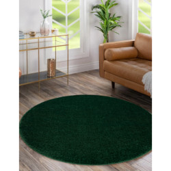 Dywan SOFTY koło Jednolity, jednokolorowy forest zielony koło 150cm Dywan SOFTY koło Jednolity, jednokolorowy forest zielony koło 150cm
