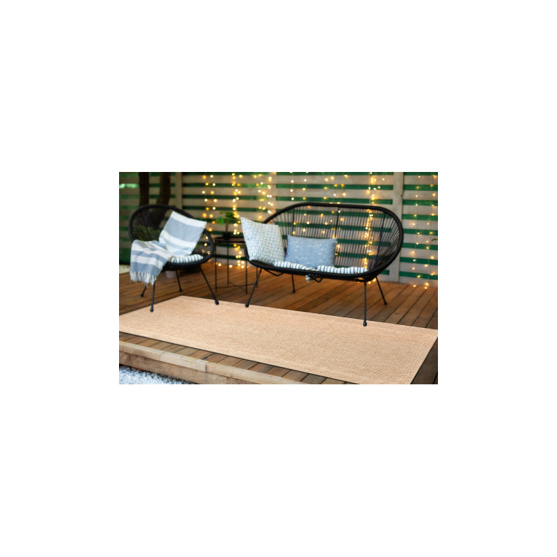 Dywan, chodnik TIMO 5979 SZNURKOWY SIZAL outdoor ramka ciemny beż 70x300cm