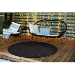 Dywan TIMO 0000 koło SZNURKOWY SIZAL outdoor czarny koło 150cm Dywan TIMO 0000 koło SZNURKOWY SIZAL outdoor czarny koło 150cm