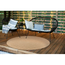 Dywan TIMO 6272 koło SZNURKOWY SIZAL outdoor ciemny beż koło 120cm