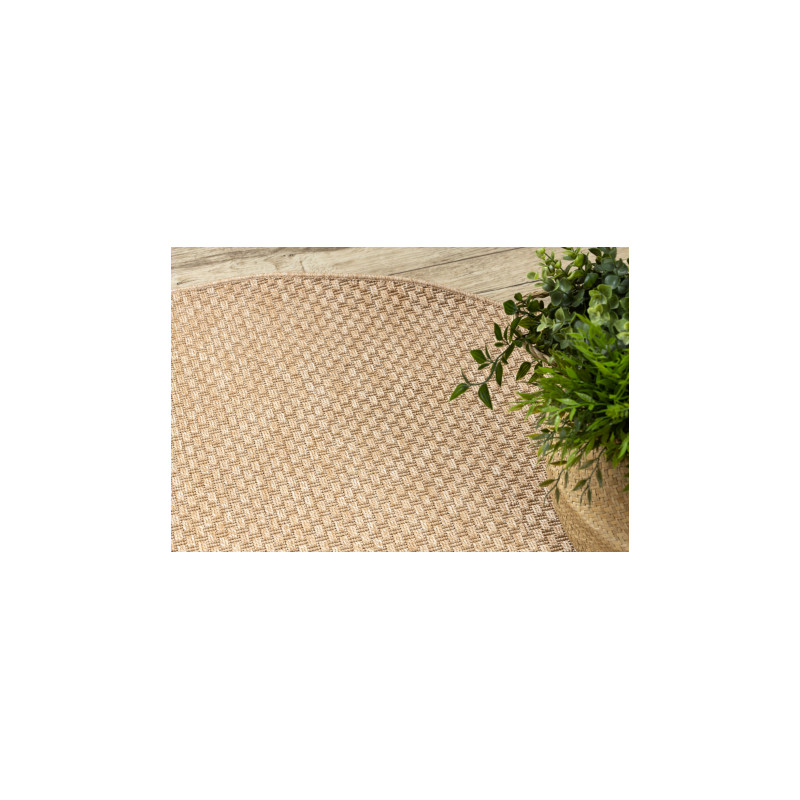 Dywan TIMO 6272 koło SZNURKOWY SIZAL outdoor ciemny beż koło 120cm