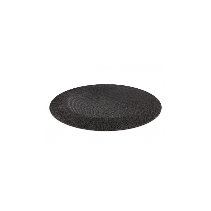 Dywan TIMO 5000 koło SZNURKOWY SIZAL outdoor ramka czarny koło 120cm