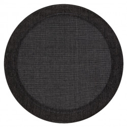 Dywan TIMO 5000 koło SZNURKOWY SIZAL outdoor ramka czarny koło 200cm