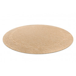 Dywan TIMO 5979 koło SZNURKOWY SIZAL outdoor ramka ciemny beż koło 120cm