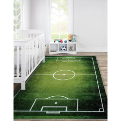 Dywan do prania JUNIOR 51307.803 Boisko, piłka nożna dla dzieci, antypoślizgowy - zielony 80x150cm