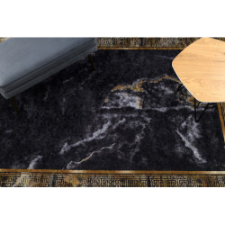 Dywan do prania MIRO 51278.809 Marmur, grecki antypoślizgowy - czarny / złoty 120x170cm