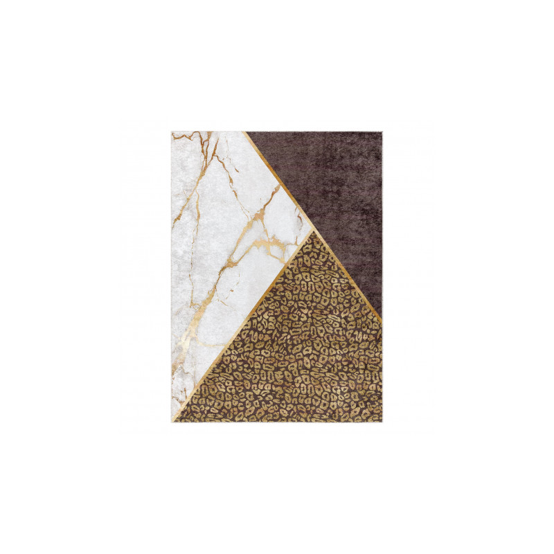 Dywan do prania MIRO 51338.805 Marmur, geometryczny antypoślizgowy - brązowy 80x150cm