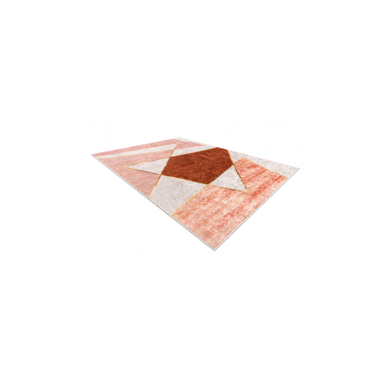 Dywan do prania MIRO 52097.802 Geometryczny antypoślizgowy - różowy 160x220cm Dywan do prania MIRO 52097.802 Geometryczny antypoślizgowy - różowy 160x220cm