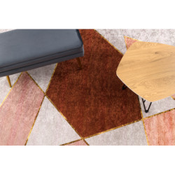 Dywan do prania MIRO 52097.802 Geometryczny antypoślizgowy - różowy 160x220cm Dywan do prania MIRO 52097.802 Geometryczny antypoślizgowy - różowy 160x220cm