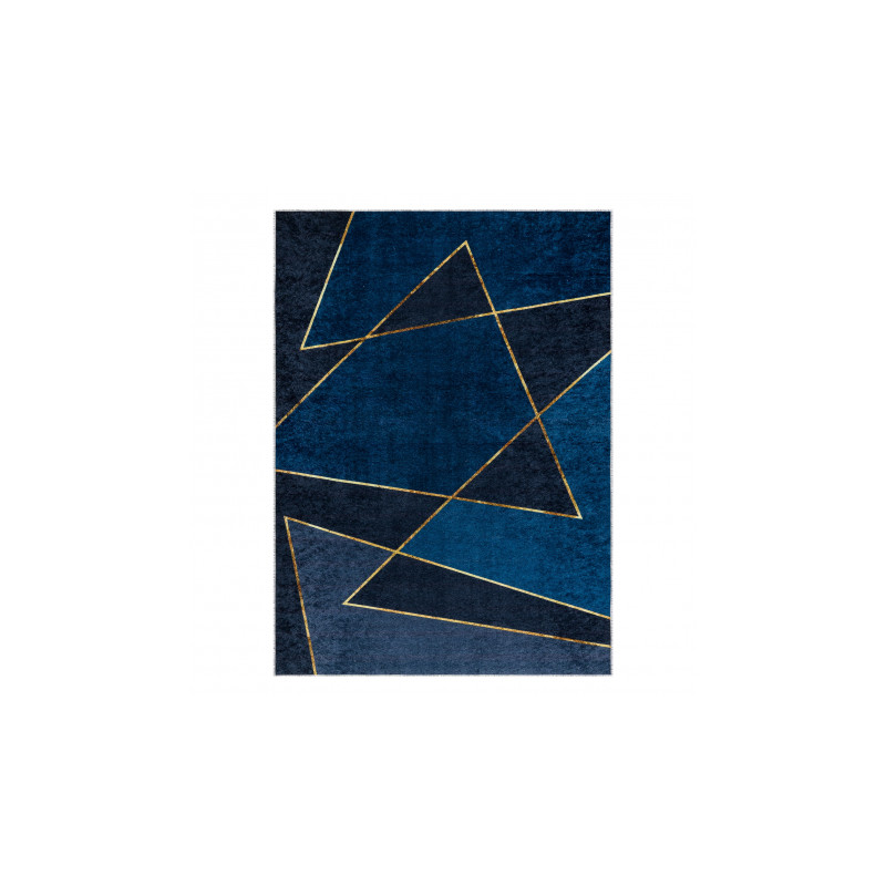 Dywan do prania MIRO 52097.801 Geometryczny antypoślizgowy - niebieski 160x220cm